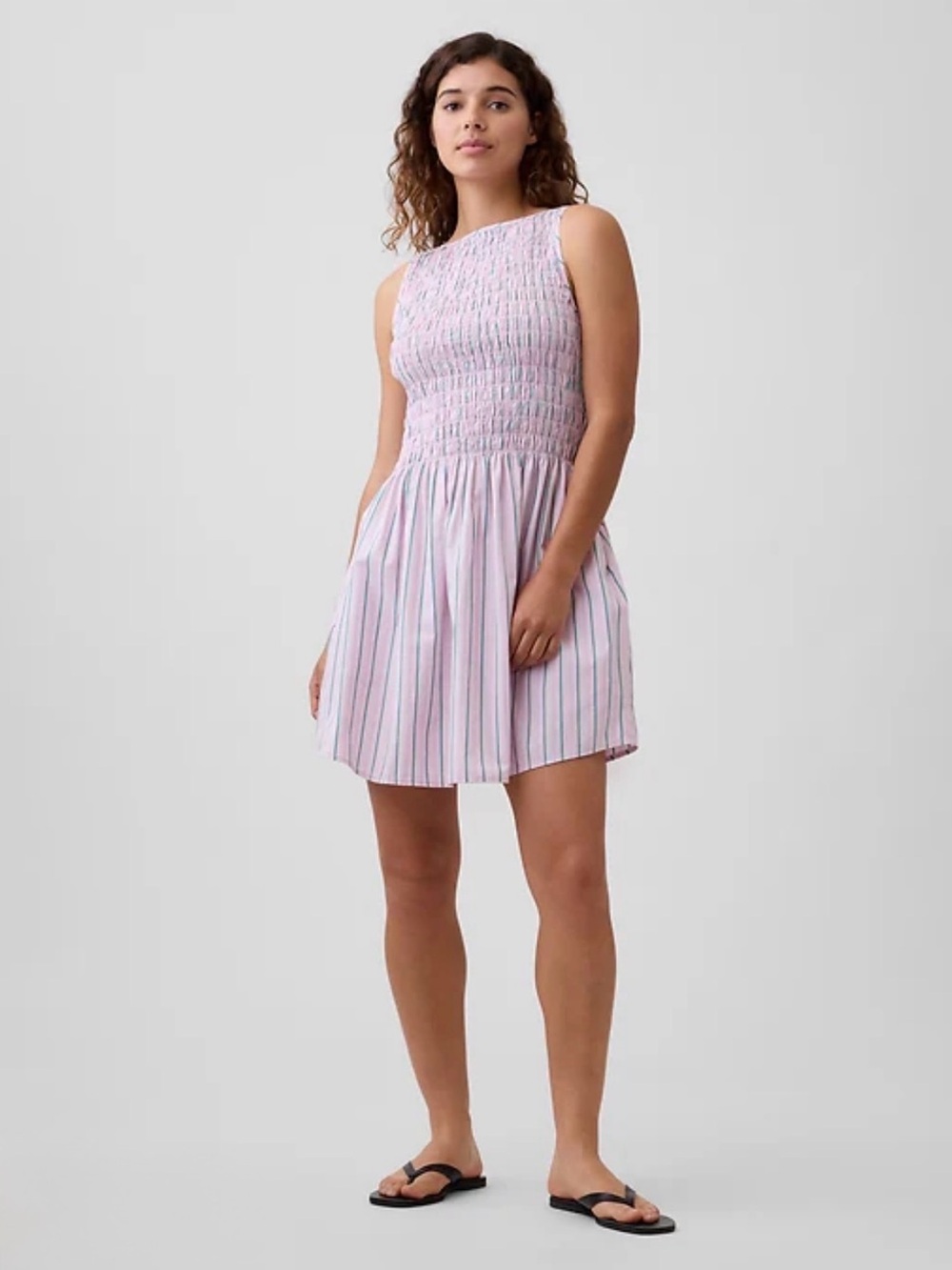 NWT Gap Smocked Boatneck Mini Dress